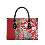 Blue Galah Mutation Christmas Australia Leather Bag Falalalala Galalah Bottlebrush Red Aboriginal Art - Aussie Hoodie