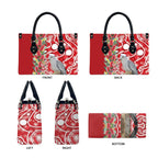 Blue Galah Mutation Christmas Australia Leather Bag Falalalala Galalah Bottlebrush Red Aboriginal Art - Aussie Hoodie