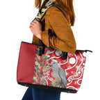 Blue Galah Mutation Christmas Australia Leather Tote Bag Falalalala Galalah Bottlebrush Red Aboriginal Art - Aussie Hoodie