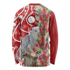 Blue Galah Mutation Christmas Australia Long Sleeve Shirt Falalalala Galalah Bottlebrush Red Aboriginal Art - Aussie Hoodie