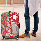 Blue Galah Mutation Christmas Australia Luggage Cover Falalalala Galalah Bottlebrush Red Aboriginal Art - Aussie Hoodie
