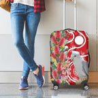 Blue Galah Mutation Christmas Australia Luggage Cover Falalalala Galalah Bottlebrush Red Aboriginal Art - Aussie Hoodie