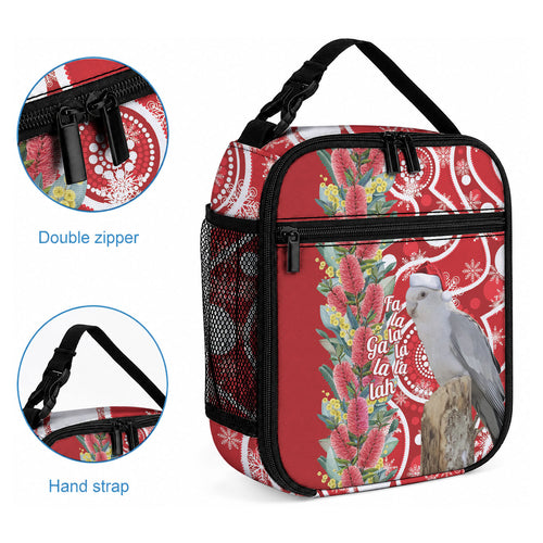 Blue Galah Mutation Christmas Australia Lunch Bag Falalalala Galalah Bottlebrush Red Aboriginal Art
