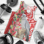 Blue Galah Mutation Christmas Australia Men Tank Top Falalalala Galalah Bottlebrush Red Aboriginal Art - Aussie Hoodie