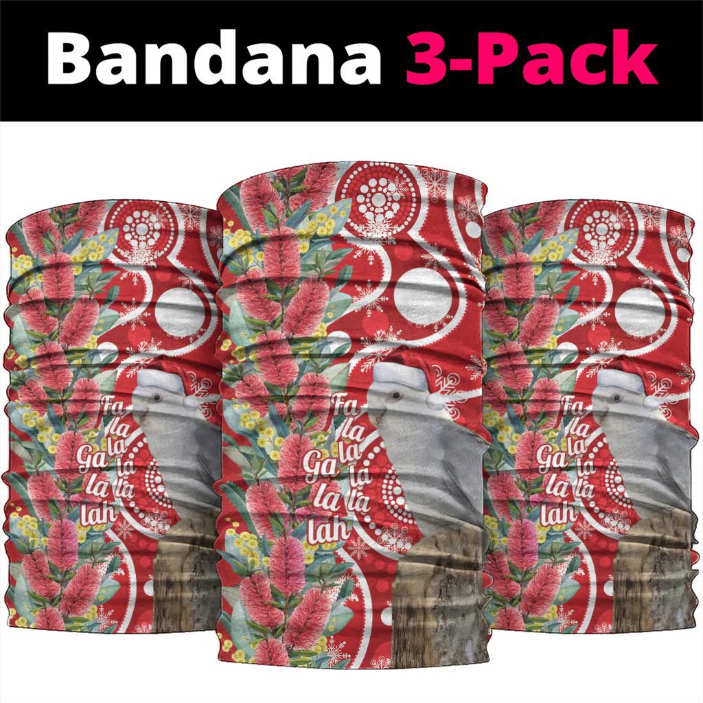 Blue Galah Mutation Christmas Australia Neck Gaiter Falalalala Galalah Bottlebrush Red Aboriginal Art - Aussie Hoodie