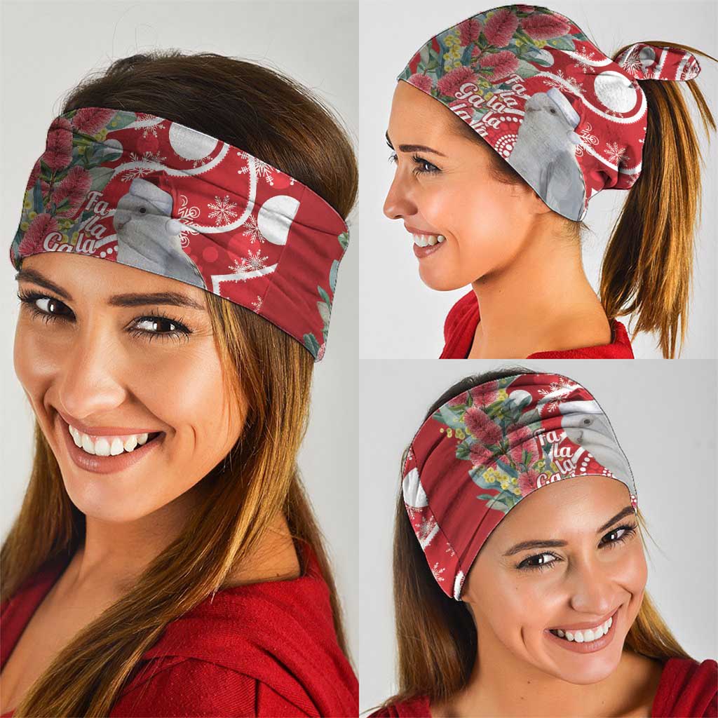 Blue Galah Mutation Christmas Australia Neck Gaiter Falalalala Galalah Bottlebrush Red Aboriginal Art - Aussie Hoodie