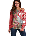 Blue Galah Mutation Christmas Australia Off Shoulder Sweater Falalalala Galalah Bottlebrush Red Aboriginal Art - Aussie Hoodie