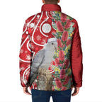 Blue Galah Mutation Christmas Australia Padded Jacket Falalalala Galalah Bottlebrush Red Aboriginal Art - Aussie Hoodie