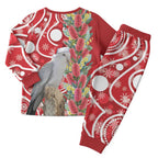 Blue Galah Mutation Christmas Australia Christmas Pajama Set Falalalala Galalah Bottlebrush Red Aboriginal Art - Aussie Hoodie