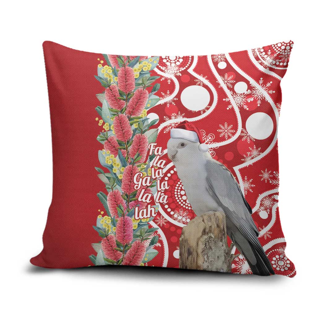 Blue Galah Mutation Christmas Australia Pillow Cover Falalalala Galalah Bottlebrush Red Aboriginal Art - Aussie Hoodie