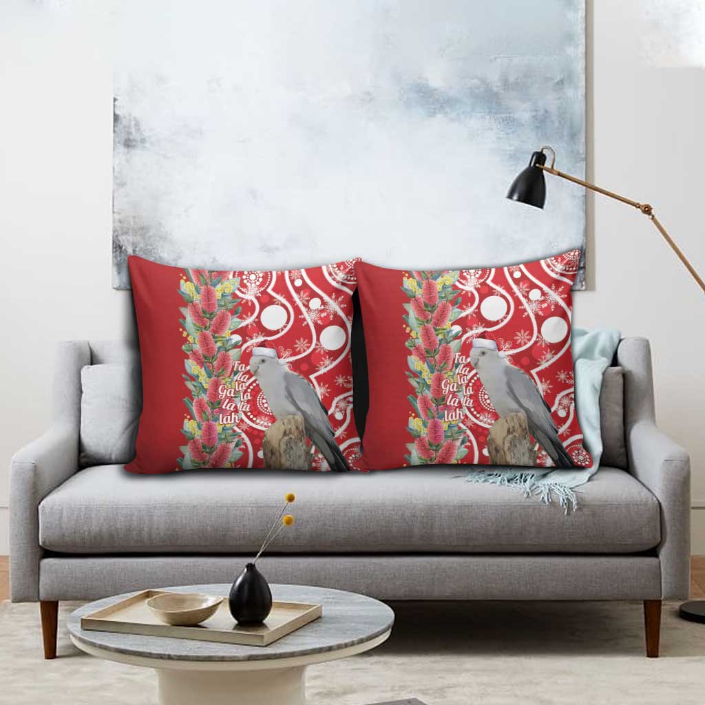 Blue Galah Mutation Christmas Australia Pillow Cover Falalalala Galalah Bottlebrush Red Aboriginal Art - Aussie Hoodie