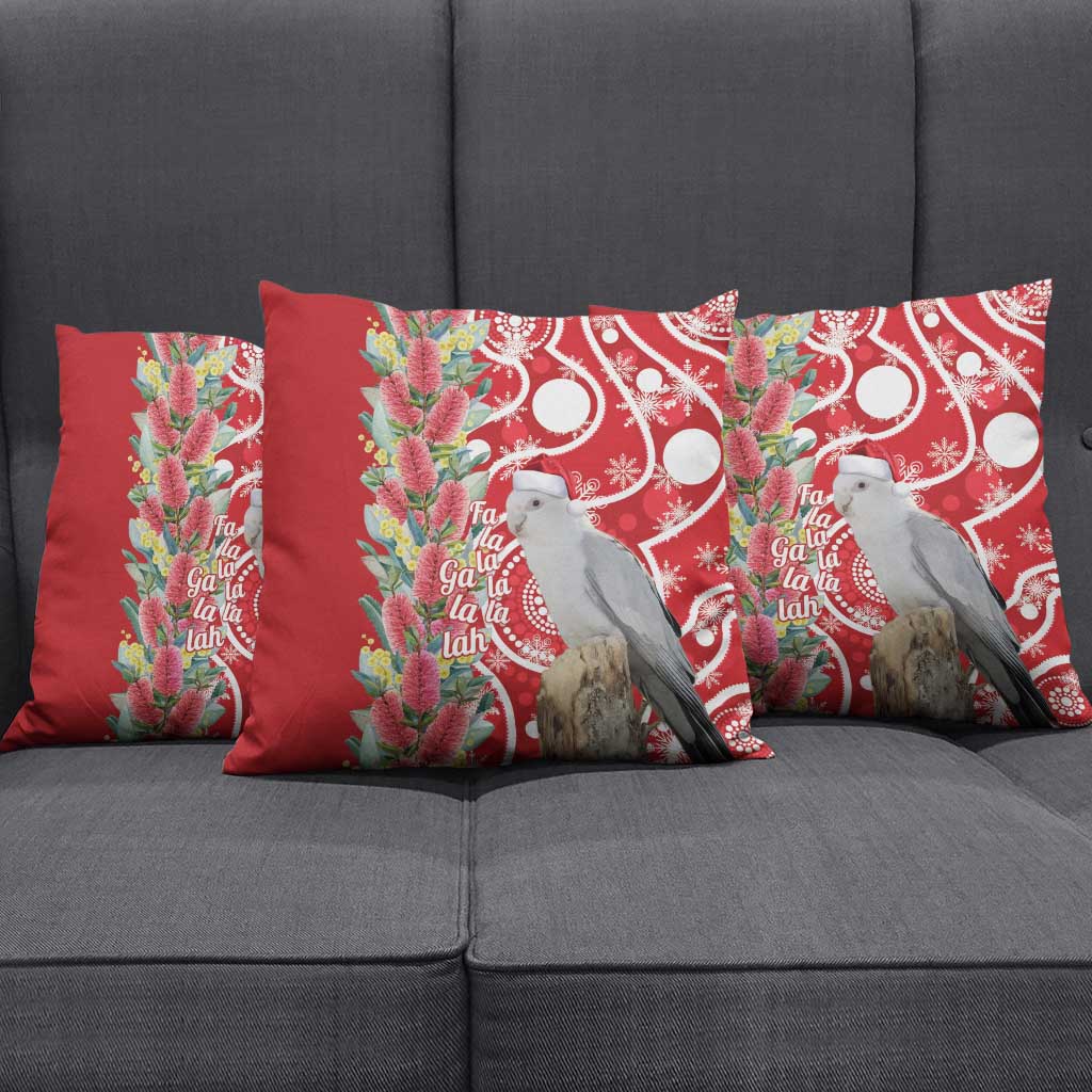 Blue Galah Mutation Christmas Australia Pillow Cover Falalalala Galalah Bottlebrush Red Aboriginal Art - Aussie Hoodie