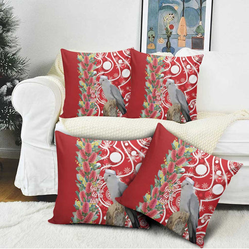 Blue Galah Mutation Christmas Australia Pillow Cover Falalalala Galalah Bottlebrush Red Aboriginal Art - Aussie Hoodie