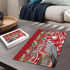 Blue Galah Mutation Christmas Australia Puzzle Falalalala Galalah Bottlebrush Red Aboriginal Art - Aussie Hoodie
