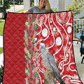 Blue Galah Mutation Christmas Australia Quilt Falalalala Galalah Bottlebrush Red Aboriginal Art - Aussie Hoodie