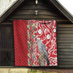 Blue Galah Mutation Christmas Australia Quilt Falalalala Galalah Bottlebrush Red Aboriginal Art - Aussie Hoodie