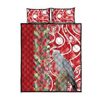 Blue Galah Mutation Christmas Australia Quilt Bed Set Falalalala Galalah Bottlebrush Red Aboriginal Art - Aussie Hoodie