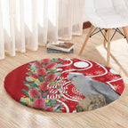 Blue Galah Mutation Christmas Australia Round Carpet Falalalala Galalah Bottlebrush Red Aboriginal Art - Aussie Hoodie