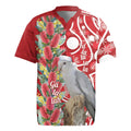 Blue Galah Mutation Christmas Australia Rugby Jersey Falalalala Galalah Bottlebrush Red Aboriginal Art - Aussie Hoodie