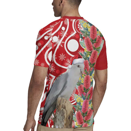 Blue Galah Mutation Christmas Australia Rugby Jersey Falalalala Galalah Bottlebrush Red Aboriginal Art - Aussie Hoodie
