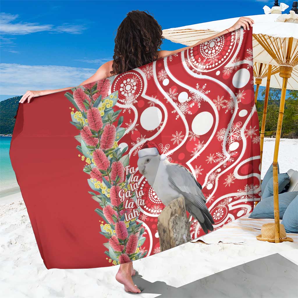 Blue Galah Mutation Christmas Australia Sarong Falalalala Galalah Bottlebrush Red Aboriginal Art - Aussie Hoodie