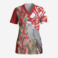 Blue Galah Mutation Christmas Australia Scrub Top Falalalala Galalah Bottlebrush Red Aboriginal Art - Aussie Hoodie