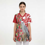 Blue Galah Mutation Christmas Australia Scrub Top Falalalala Galalah Bottlebrush Red Aboriginal Art - Aussie Hoodie