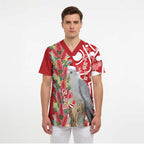 Blue Galah Mutation Christmas Australia Scrub Top Falalalala Galalah Bottlebrush Red Aboriginal Art - Aussie Hoodie