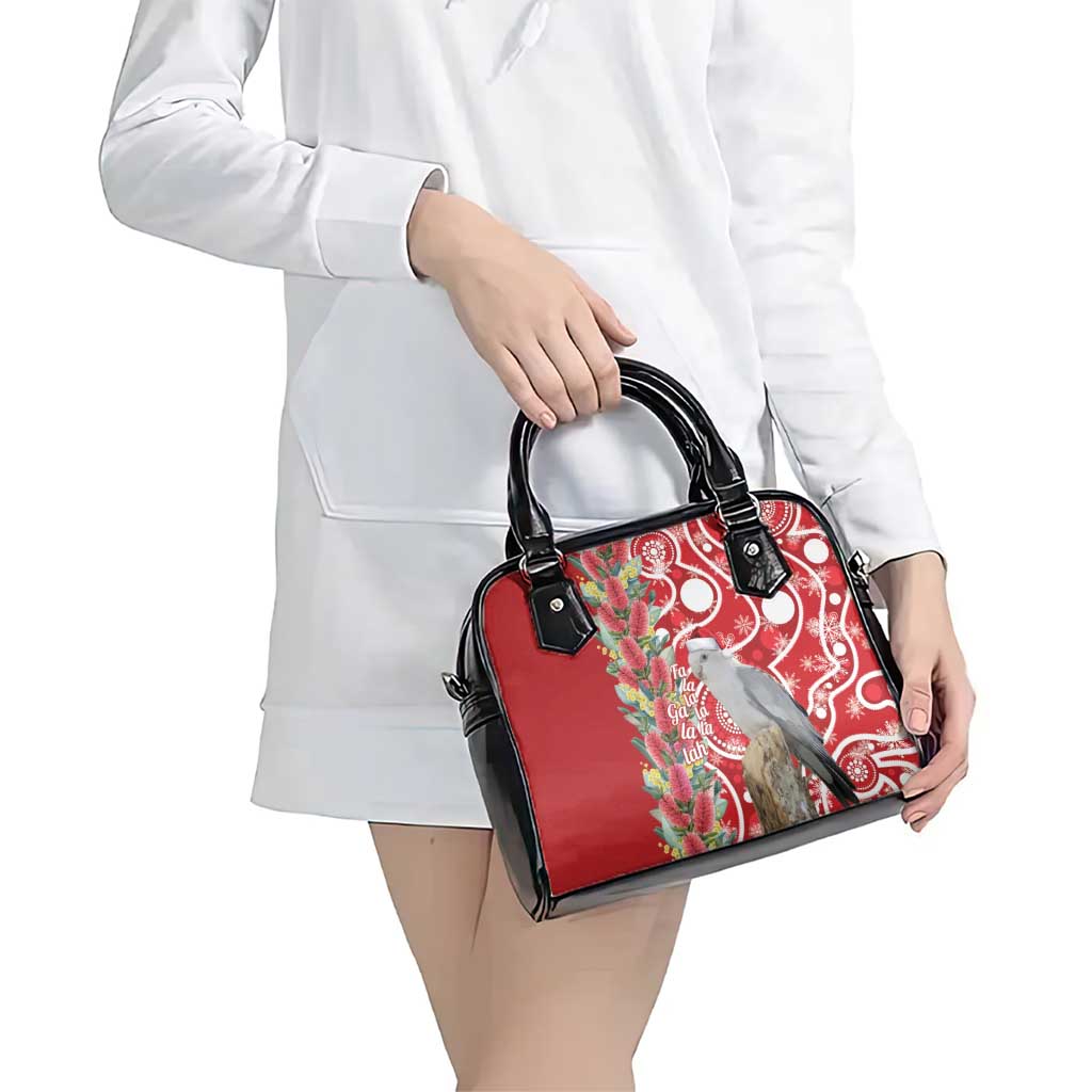 Blue Galah Mutation Christmas Australia Shoulder Handbag Falalalala Galalah Bottlebrush Red Aboriginal Art - Aussie Hoodie