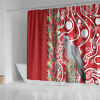 Blue Galah Mutation Christmas Australia Shower Curtain Falalalala Galalah Bottlebrush Red Aboriginal Art - Aussie Hoodie