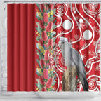 Blue Galah Mutation Christmas Australia Shower Curtain Falalalala Galalah Bottlebrush Red Aboriginal Art - Aussie Hoodie