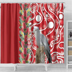 Blue Galah Mutation Christmas Australia Shower Curtain Falalalala Galalah Bottlebrush Red Aboriginal Art - Aussie Hoodie