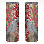 Blue Galah Mutation Christmas Australia Skinny Tumbler Falalalala Galalah Bottlebrush Red Aboriginal Art - Aussie Hoodie