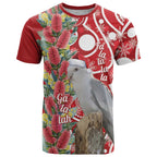 Blue Galah Mutation Christmas Australia T Shirt Falalalala Galalah Bottlebrush Red Aboriginal Art - Aussie Hoodie
