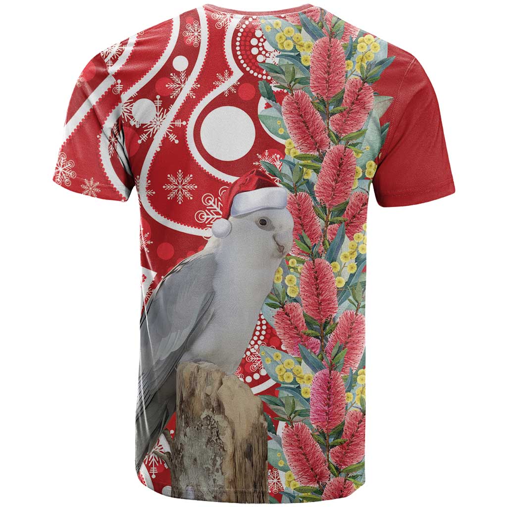 Blue Galah Mutation Christmas Australia T Shirt Falalalala Galalah Bottlebrush Red Aboriginal Art - Aussie Hoodie