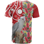 Blue Galah Mutation Christmas Australia T Shirt Falalalala Galalah Bottlebrush Red Aboriginal Art - Aussie Hoodie