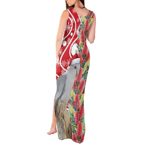 Blue Galah Mutation Christmas Australia Tank Maxi Dress Falalalala Galalah Bottlebrush Red Aboriginal Art - Aussie Hoodie