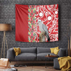 Blue Galah Mutation Christmas Australia Tapestry Falalalala Galalah Bottlebrush Red Aboriginal Art - Aussie Hoodie