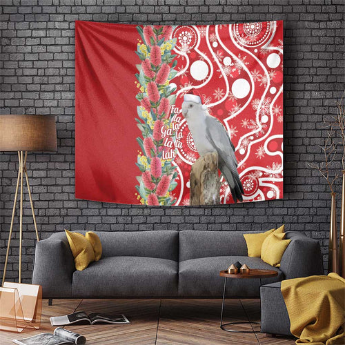 Blue Galah Mutation Christmas Australia Tapestry Falalalala Galalah Bottlebrush Red Aboriginal Art - Aussie Hoodie