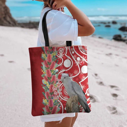 Blue Galah Mutation Christmas Australia Tote Bag Falalalala Galalah Bottlebrush Red Aboriginal Art - Aussie Hoodie