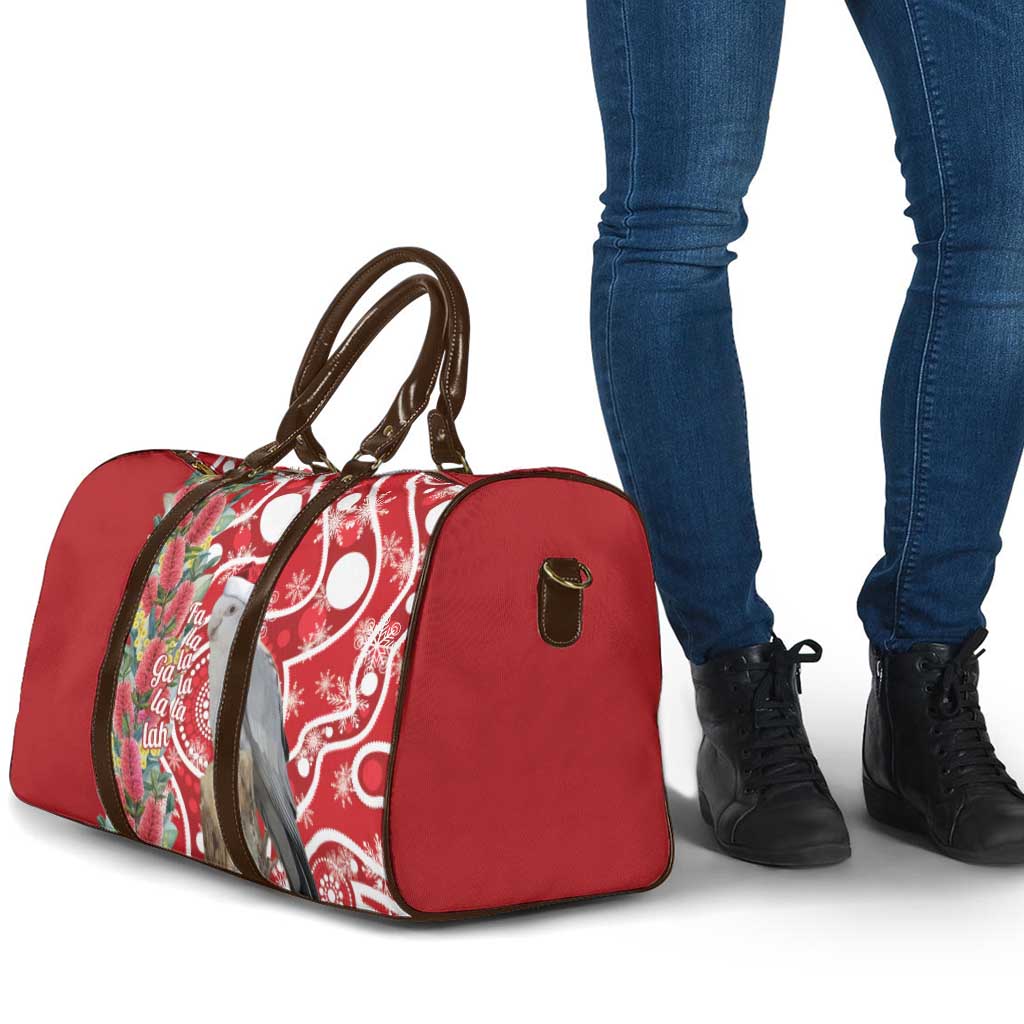 Blue Galah Mutation Christmas Australia Travel Bag Falalalala Galalah Bottlebrush Red Aboriginal Art - Aussie Hoodie