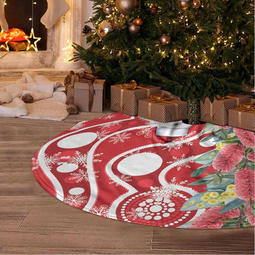 Blue Galah Mutation Christmas Australia Tree Skirt Falalalala Galalah Bottlebrush Red Aboriginal Art - Aussie Hoodie