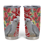 Blue Galah Mutation Christmas Australia Tumbler Cup Falalalala Galalah Bottlebrush Red Aboriginal Art - Aussie Hoodie
