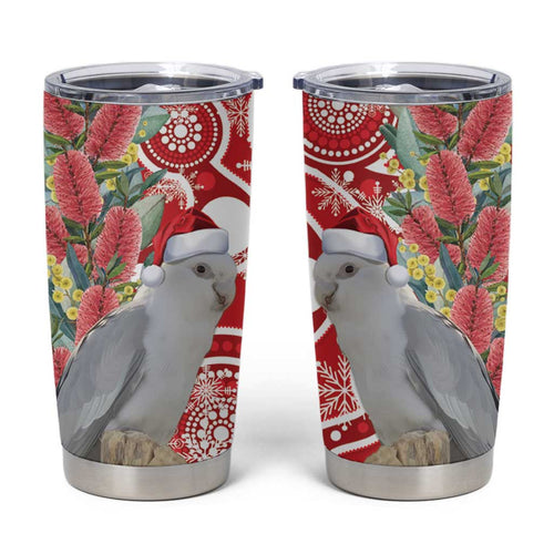 Blue Galah Mutation Christmas Australia Tumbler Cup Falalalala Galalah Bottlebrush Red Aboriginal Art - Aussie Hoodie