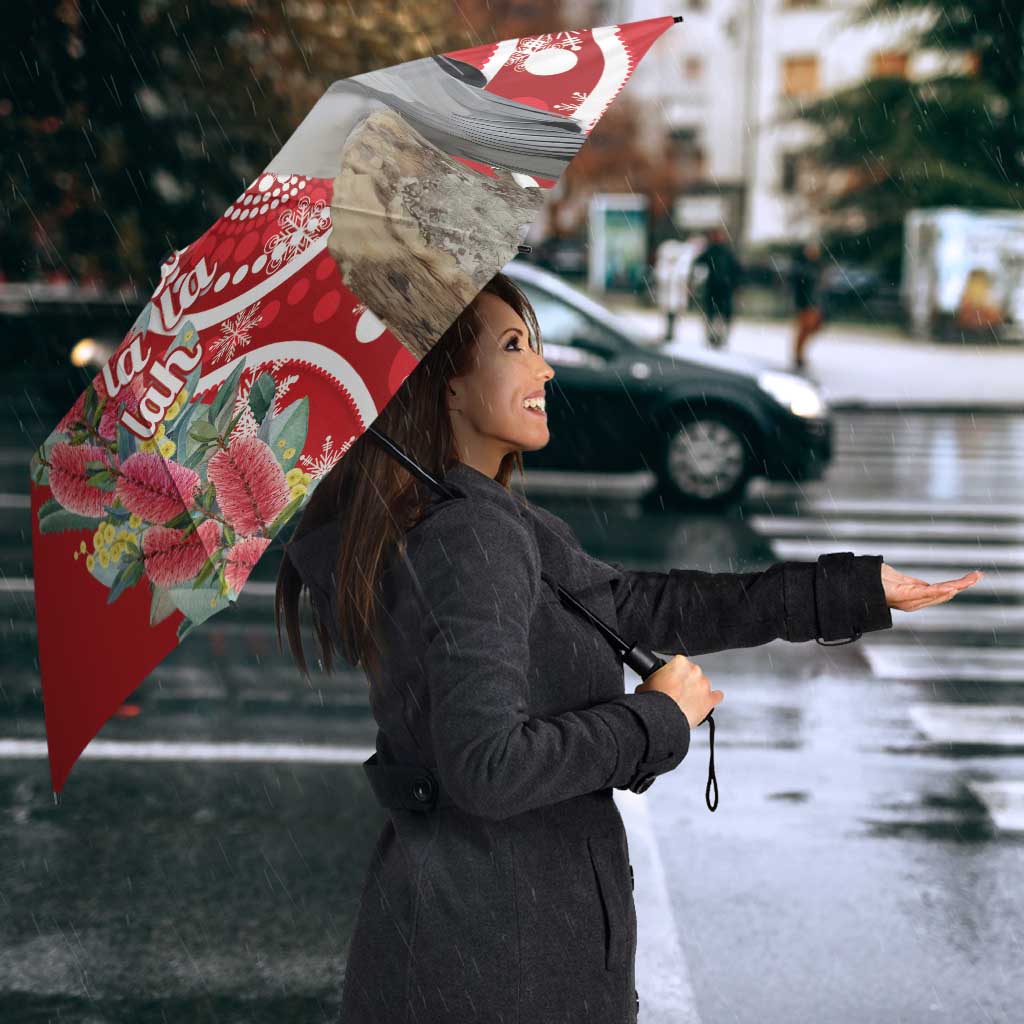 Blue Galah Mutation Christmas Australia Umbrella Falalalala Galalah Bottlebrush Red Aboriginal Art - Aussie Hoodie