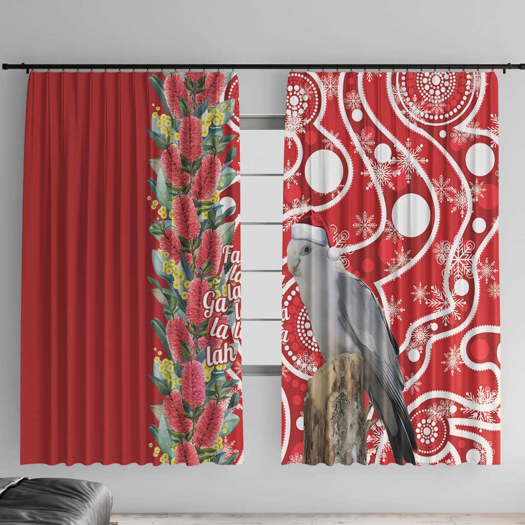 Blue Galah Mutation Christmas Australia Window Curtain Falalalala Galalah Bottlebrush Red Aboriginal Art - Aussie Hoodie