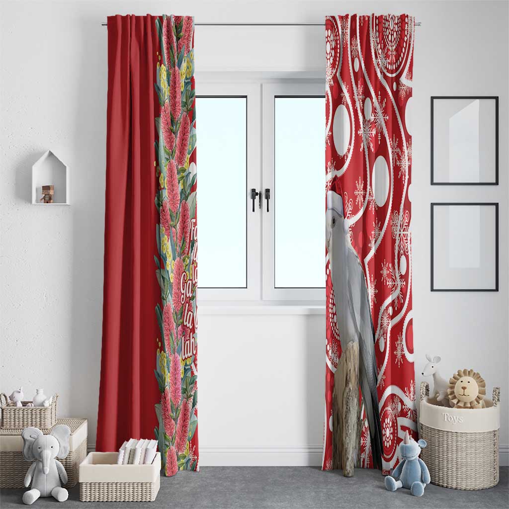 Blue Galah Mutation Christmas Australia Window Curtain Falalalala Galalah Bottlebrush Red Aboriginal Art - Aussie Hoodie