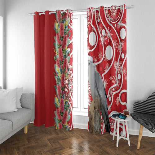 Blue Galah Mutation Christmas Australia Window Curtain Falalalala Galalah Bottlebrush Red Aboriginal Art - Aussie Hoodie
