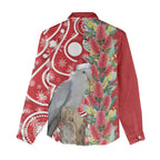 Blue Galah Mutation Christmas Australia Women Casual Shirt Falalalala Galalah Bottlebrush Red Aboriginal Art - Aussie Hoodie
