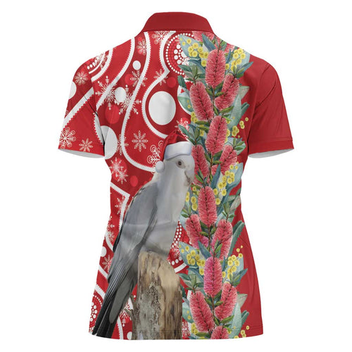 Blue Galah Mutation Christmas Australia Women Polo Shirt Falalalala Galalah Bottlebrush Red Aboriginal Art - Aussie Hoodie